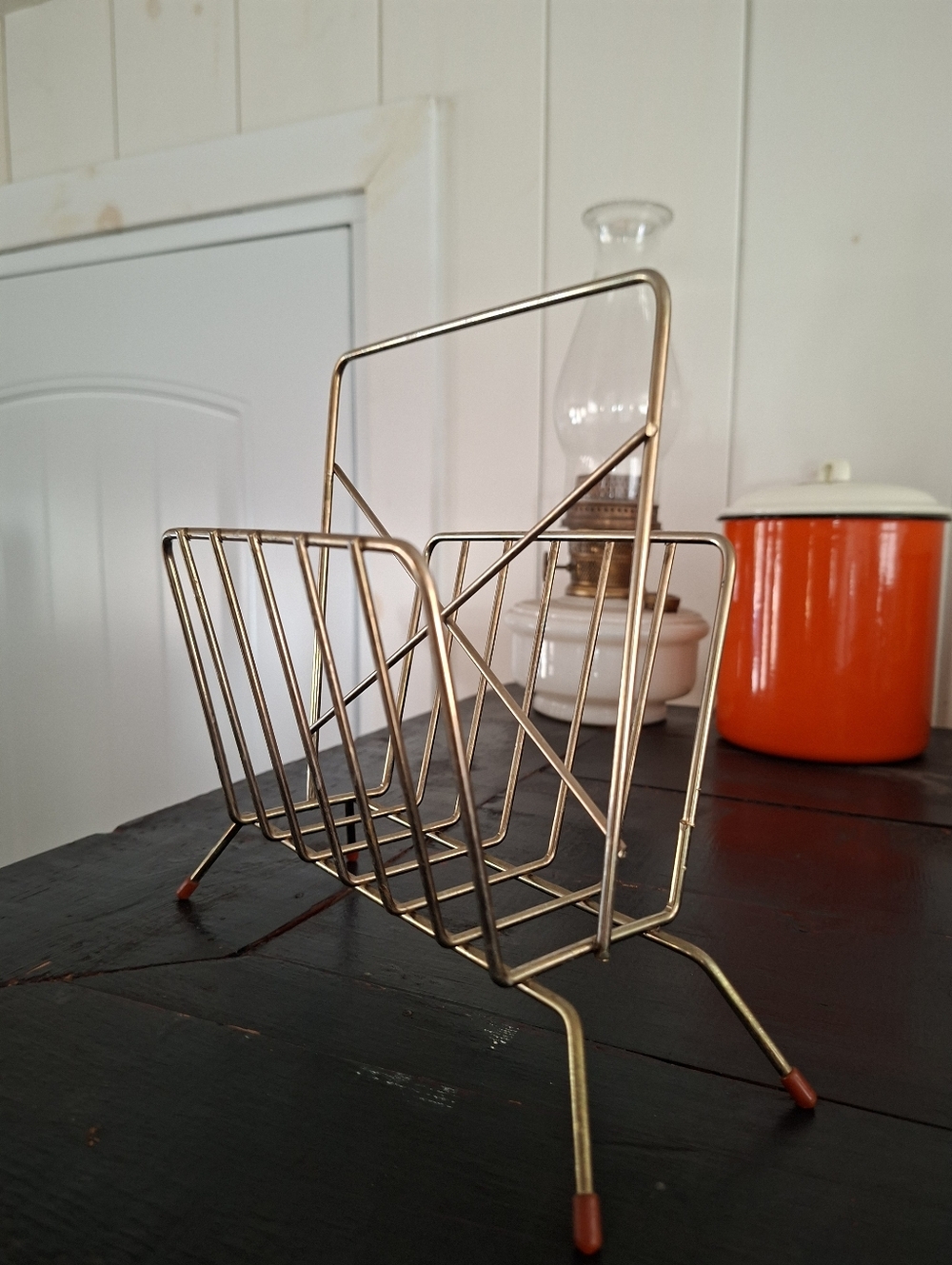Wire Metal Napkin Holder Book Media Rack Vinyl Record Holder Mail Organizer